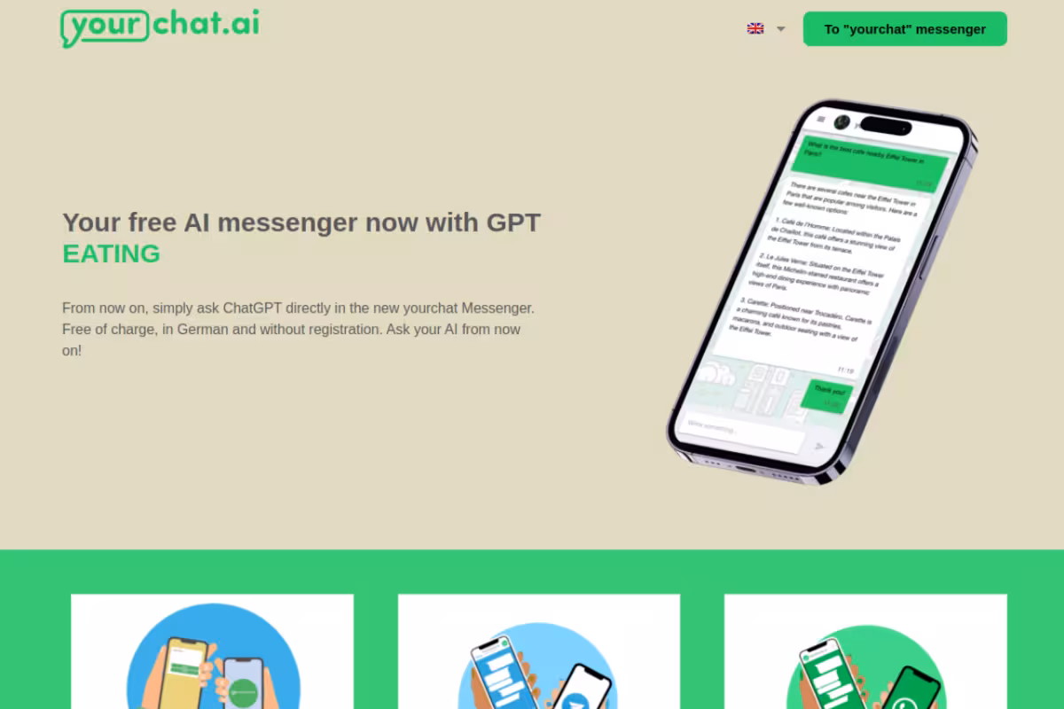 yourchat.ai homepage screenshot