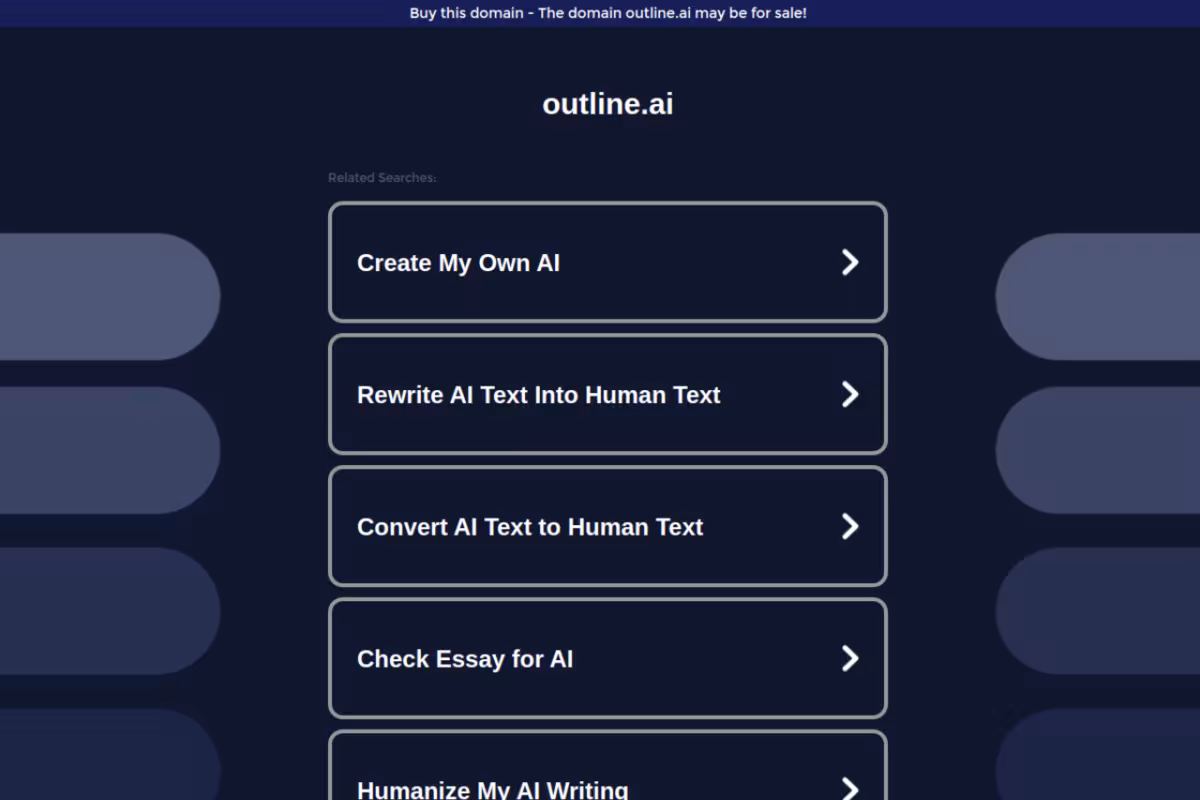 Outline homepage screenshot