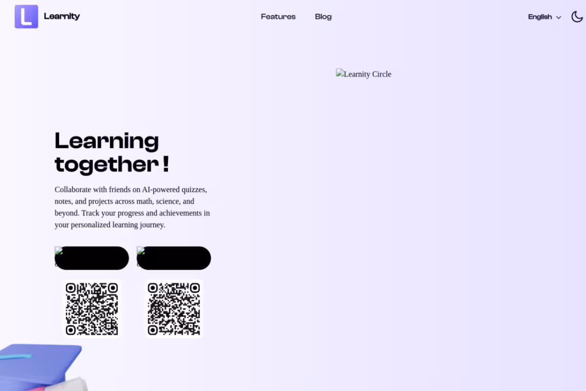 Learnity homepage screenshot