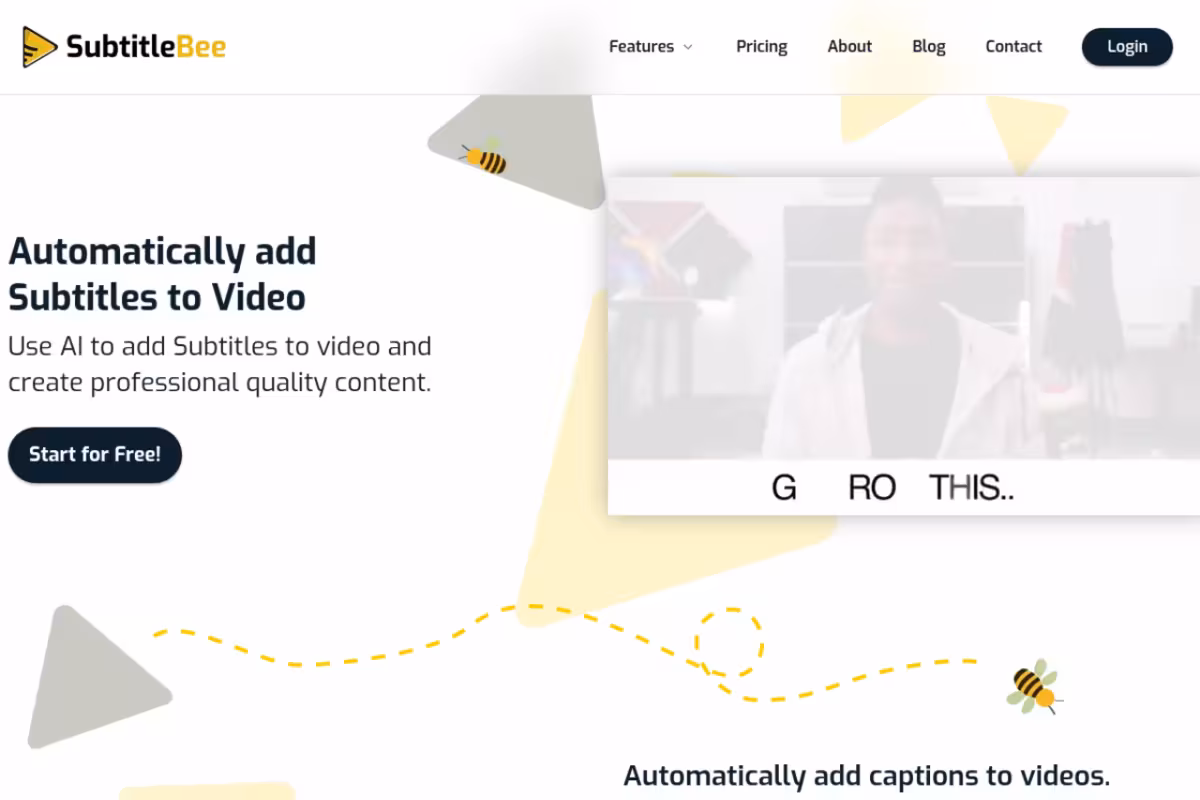 Add Subtitles to Video homepage screenshot