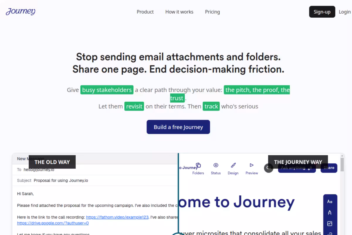 Journey homepage screenshot