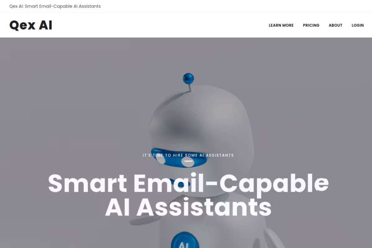 Qex AI homepage screenshot