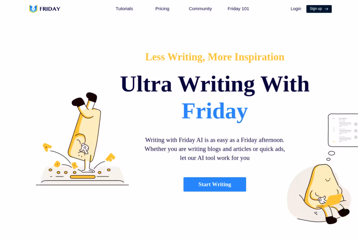 HeyFriday homepage screenshot