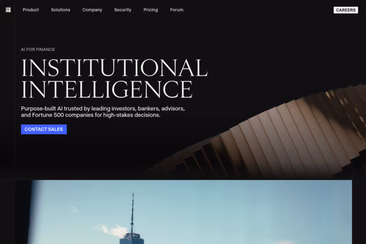 Hebbia homepage screenshot