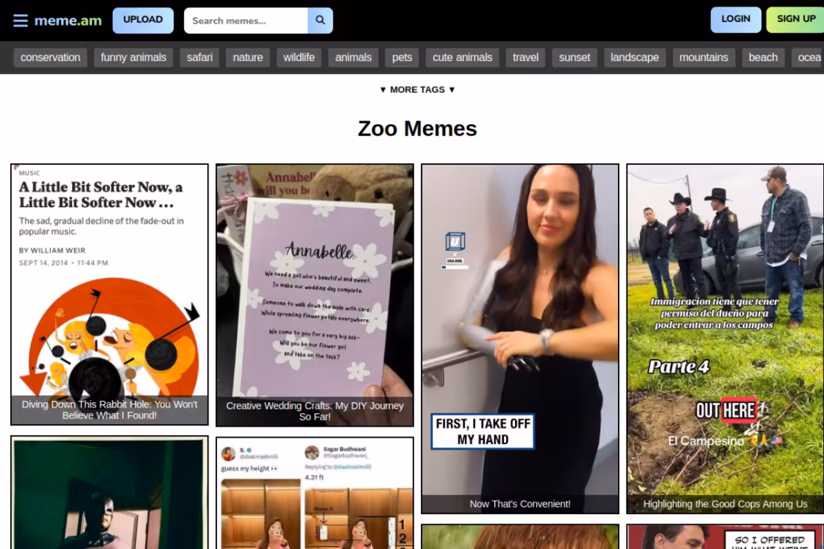 [meme.am] homepage screenshot