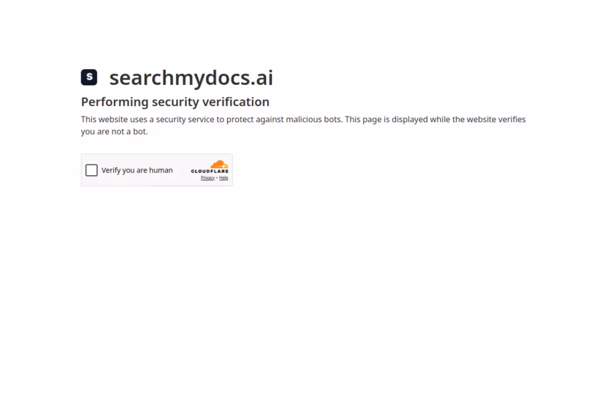 SearchMyDocs.ai homepage screenshot