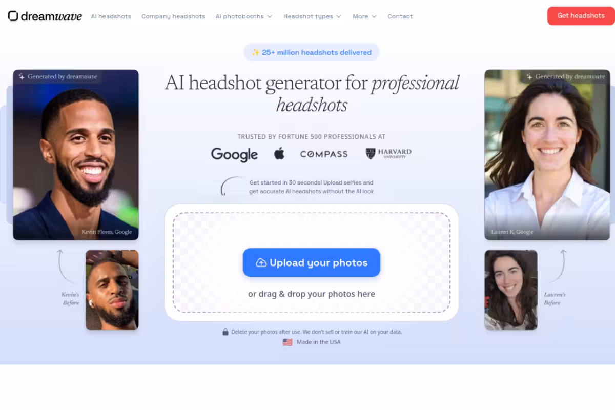 No AI look homepage screenshot