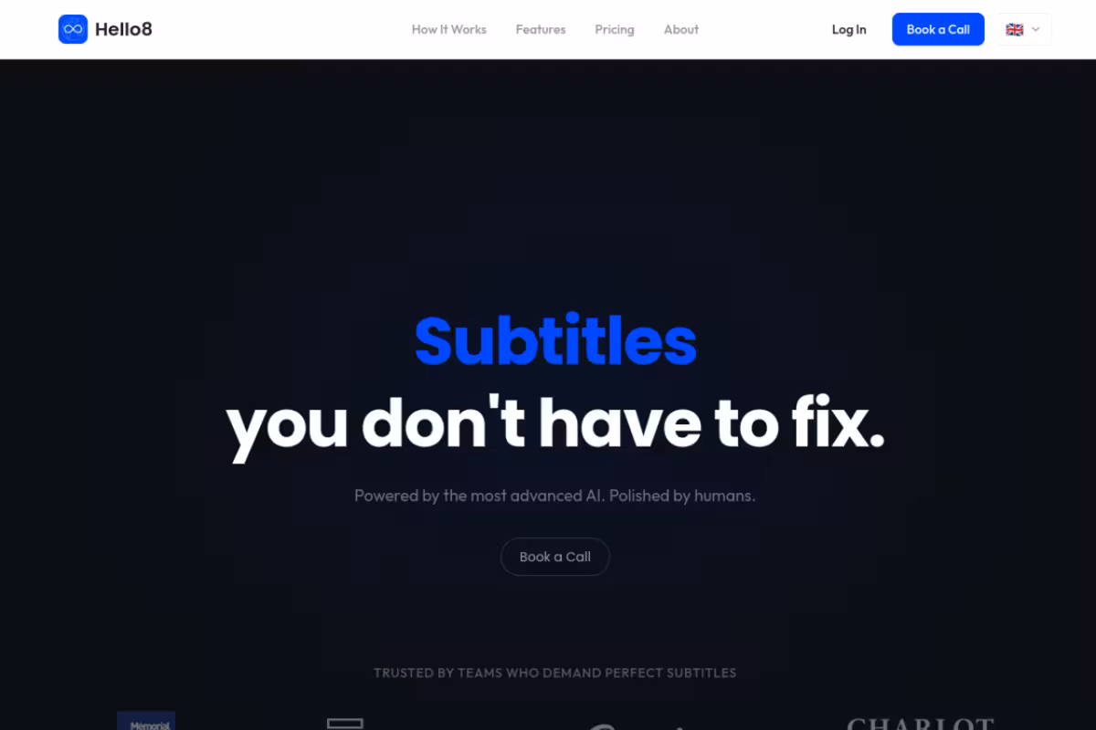 Hello8 homepage screenshot
