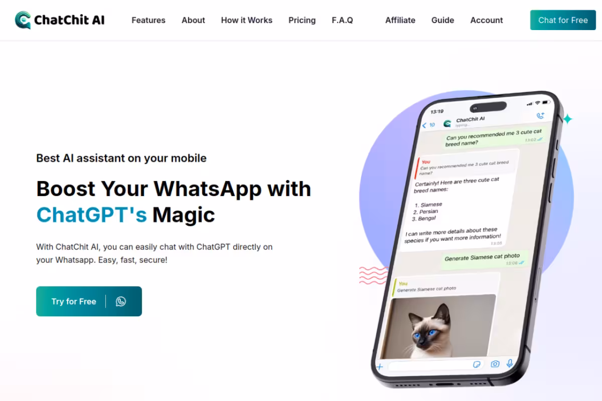 ChatChit AI homepage screenshot