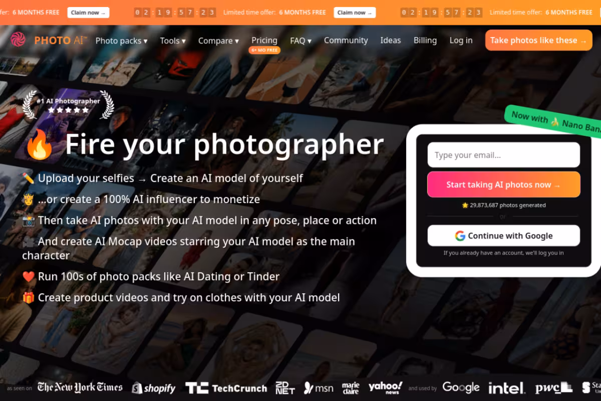 AI Video Generator & Image Generator by Photo AI homepage screenshot