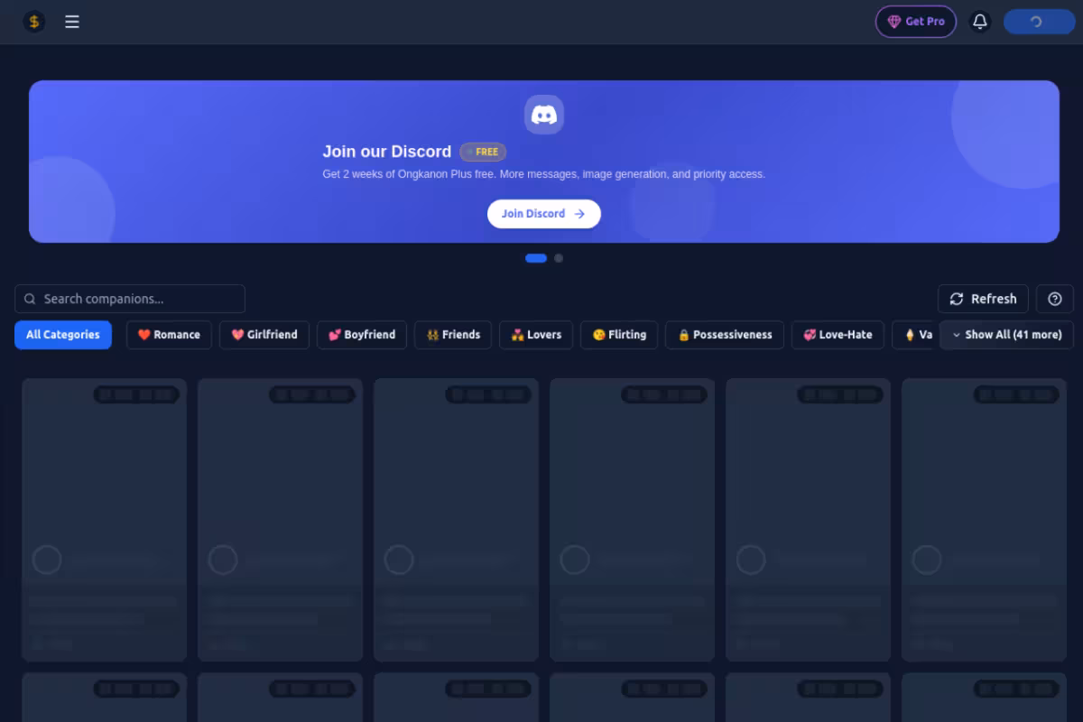 Ongkanon homepage screenshot