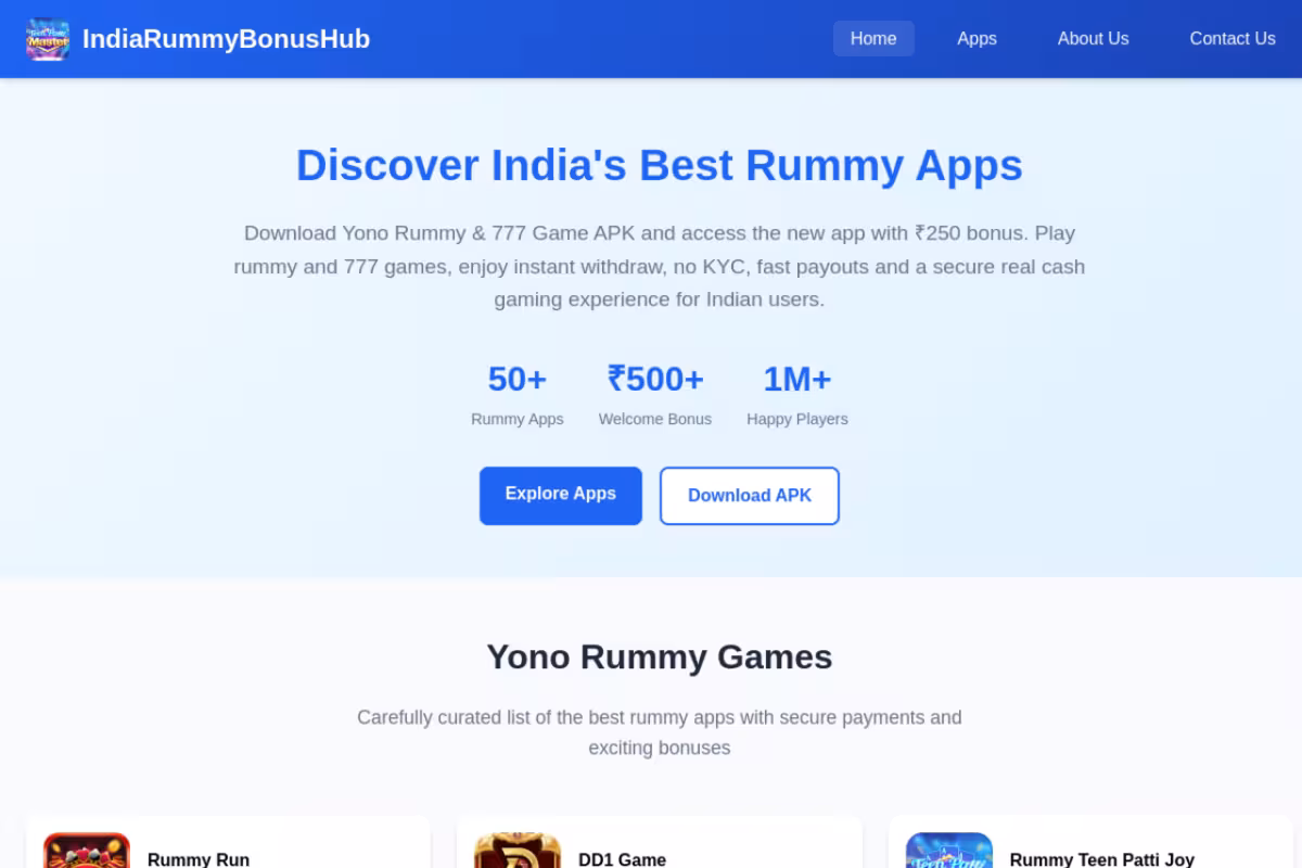 New Download ₹250 Bonus App homepage screenshot