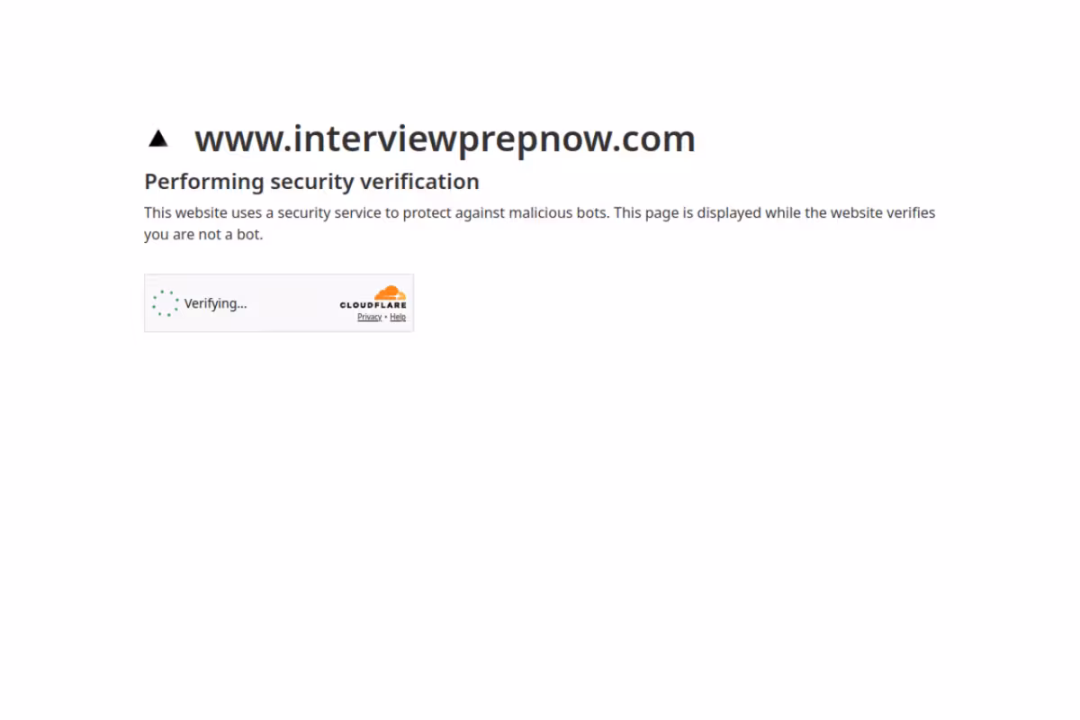 Interview Prep Now homepage screenshot