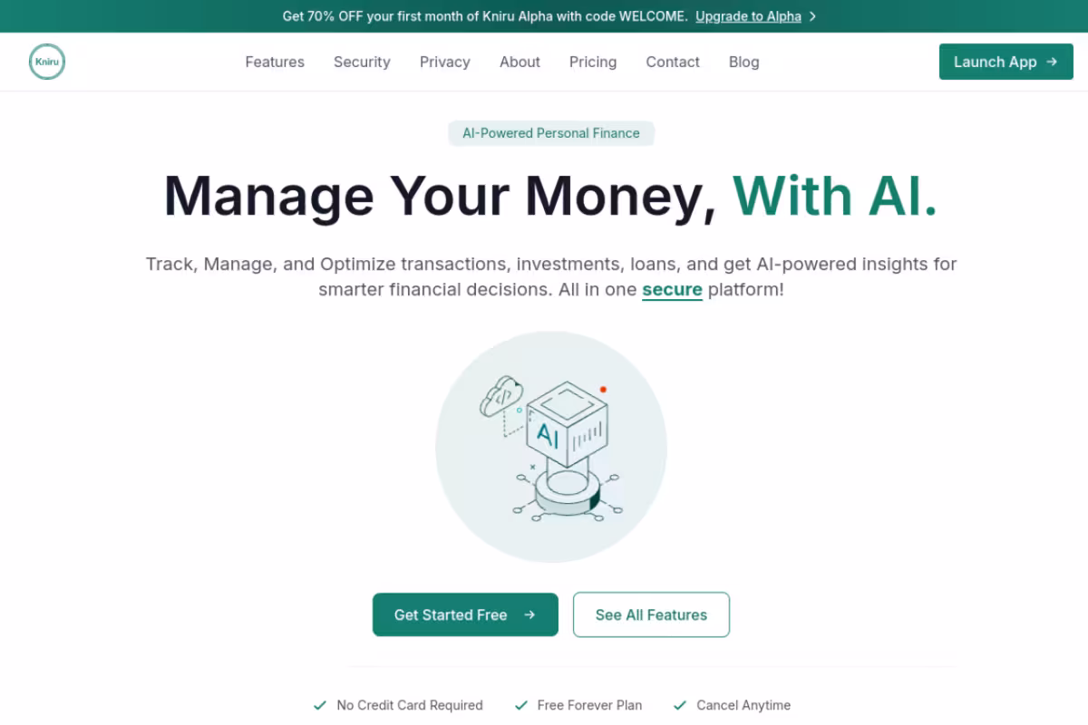 Top Finance App 2025 homepage screenshot
