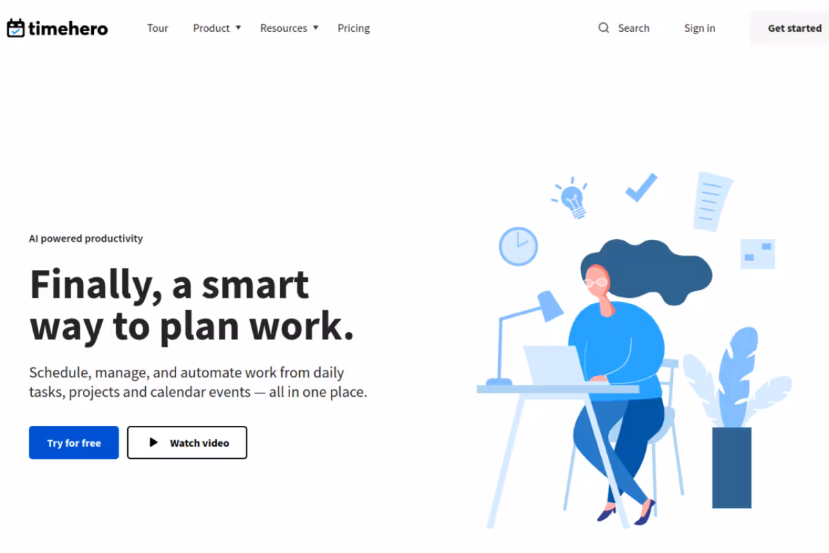 timehero.com homepage screenshot