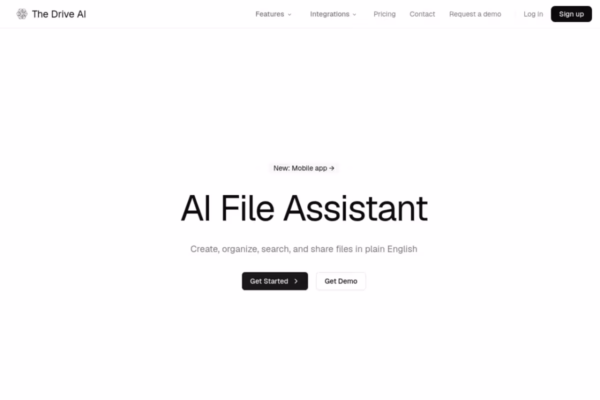 The Drive AI homepage screenshot