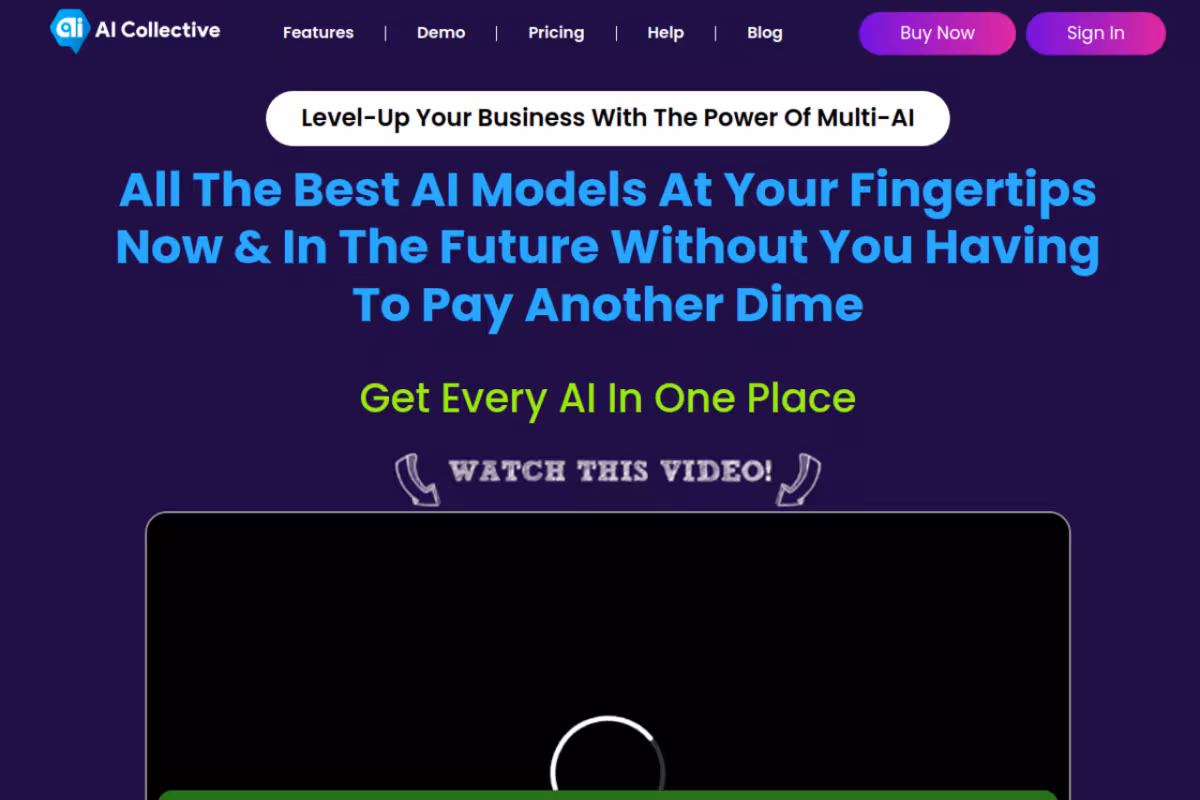 AI Collective homepage screenshot