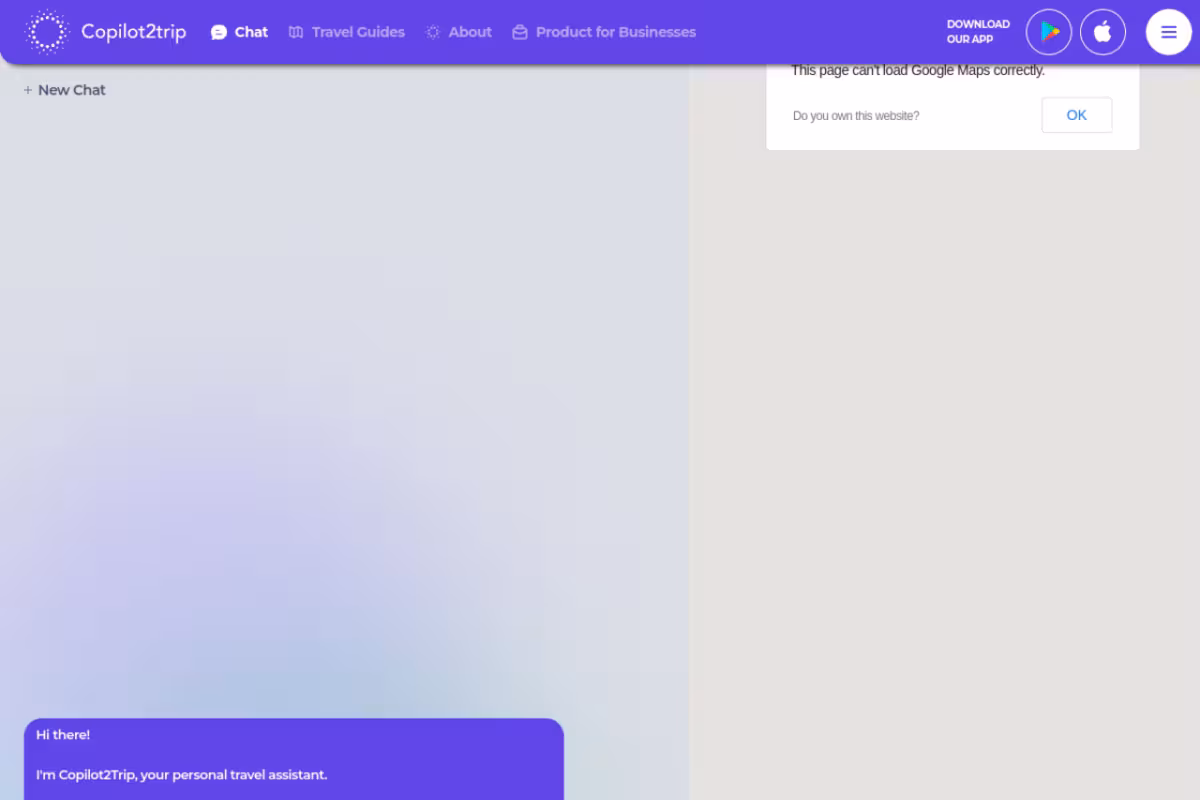 Copilot2trip homepage screenshot