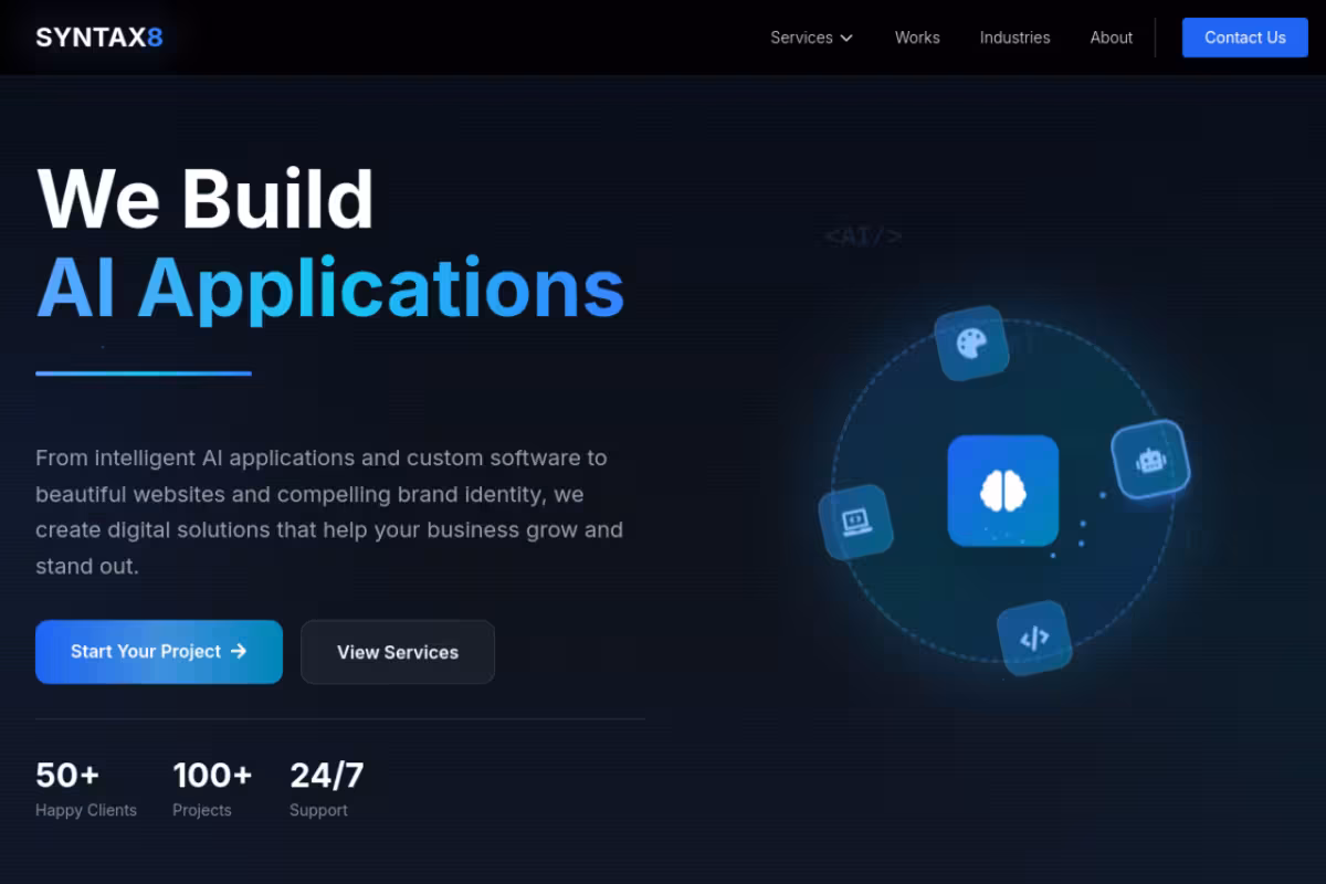 SYNTAX8 homepage screenshot