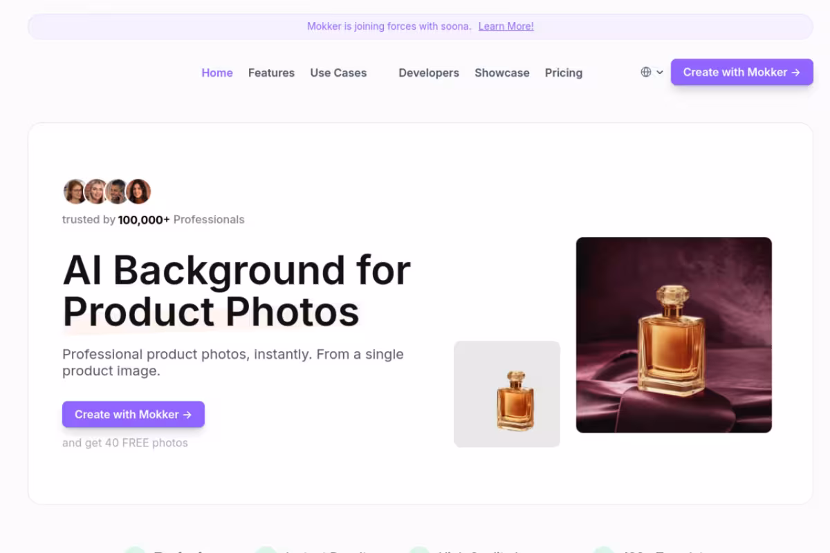Mokker homepage screenshot