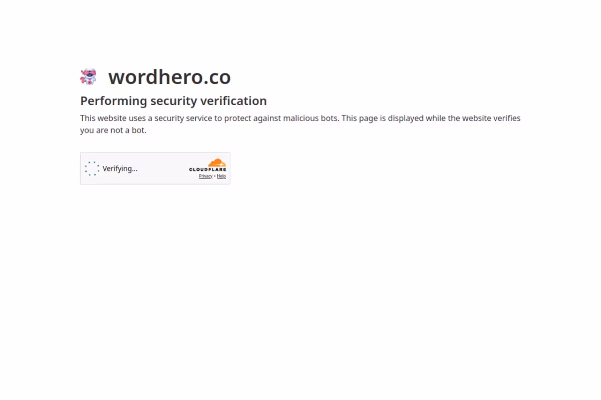 Wordhero homepage screenshot