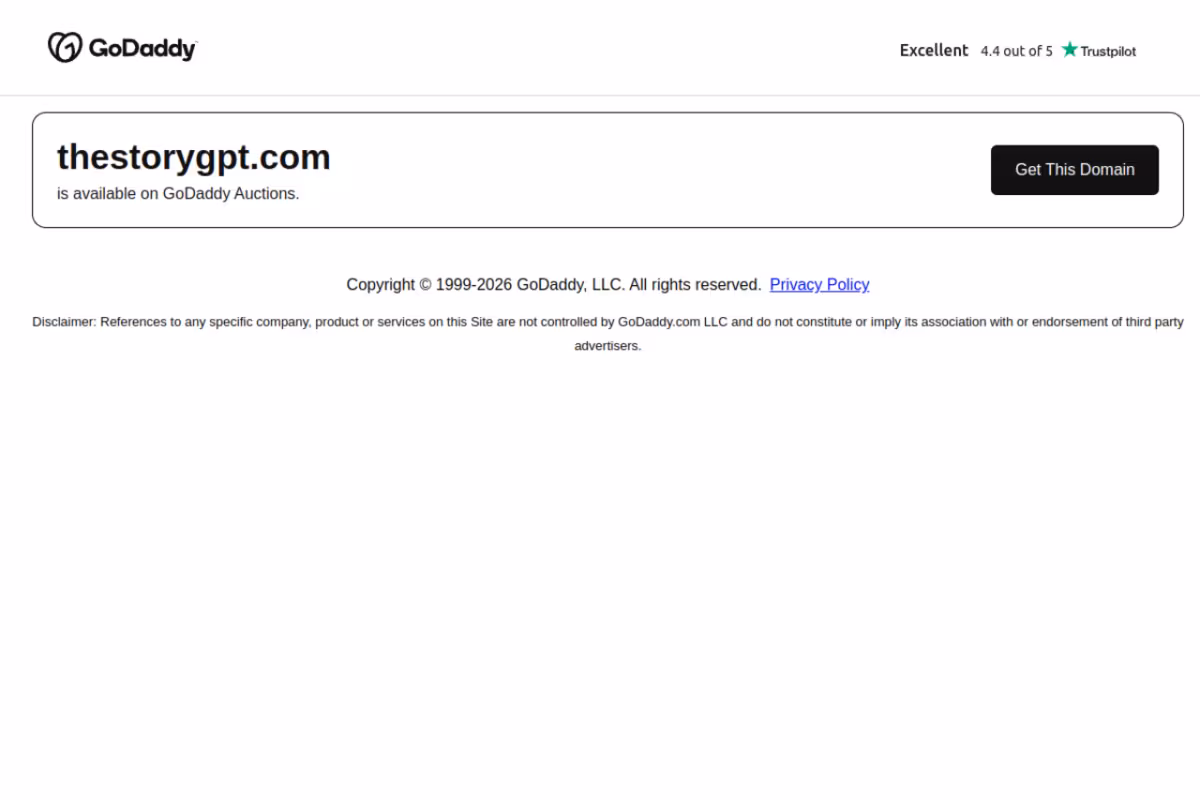 TheStoryGPT homepage screenshot