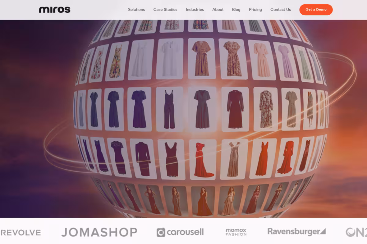 Miros homepage screenshot