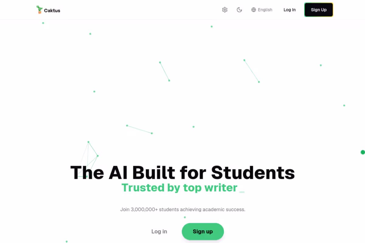 Caktus homepage screenshot