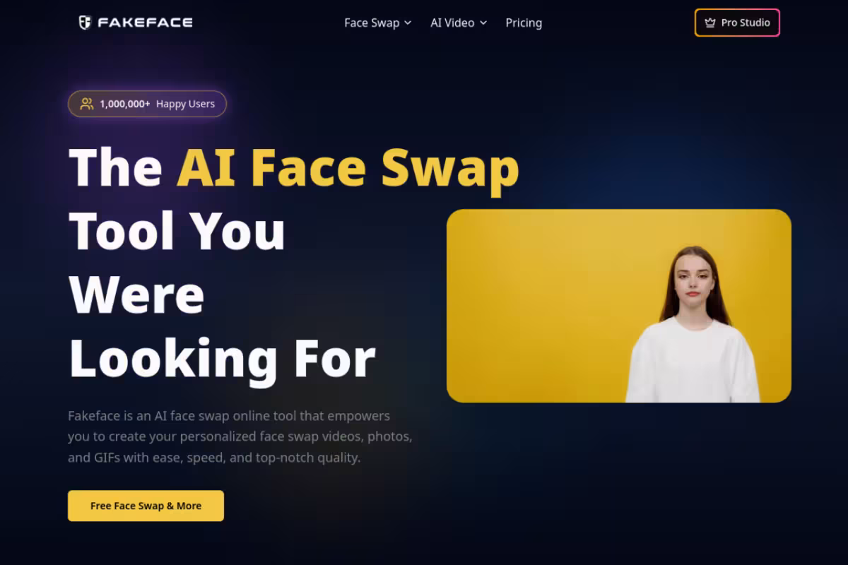 Fakeface homepage screenshot