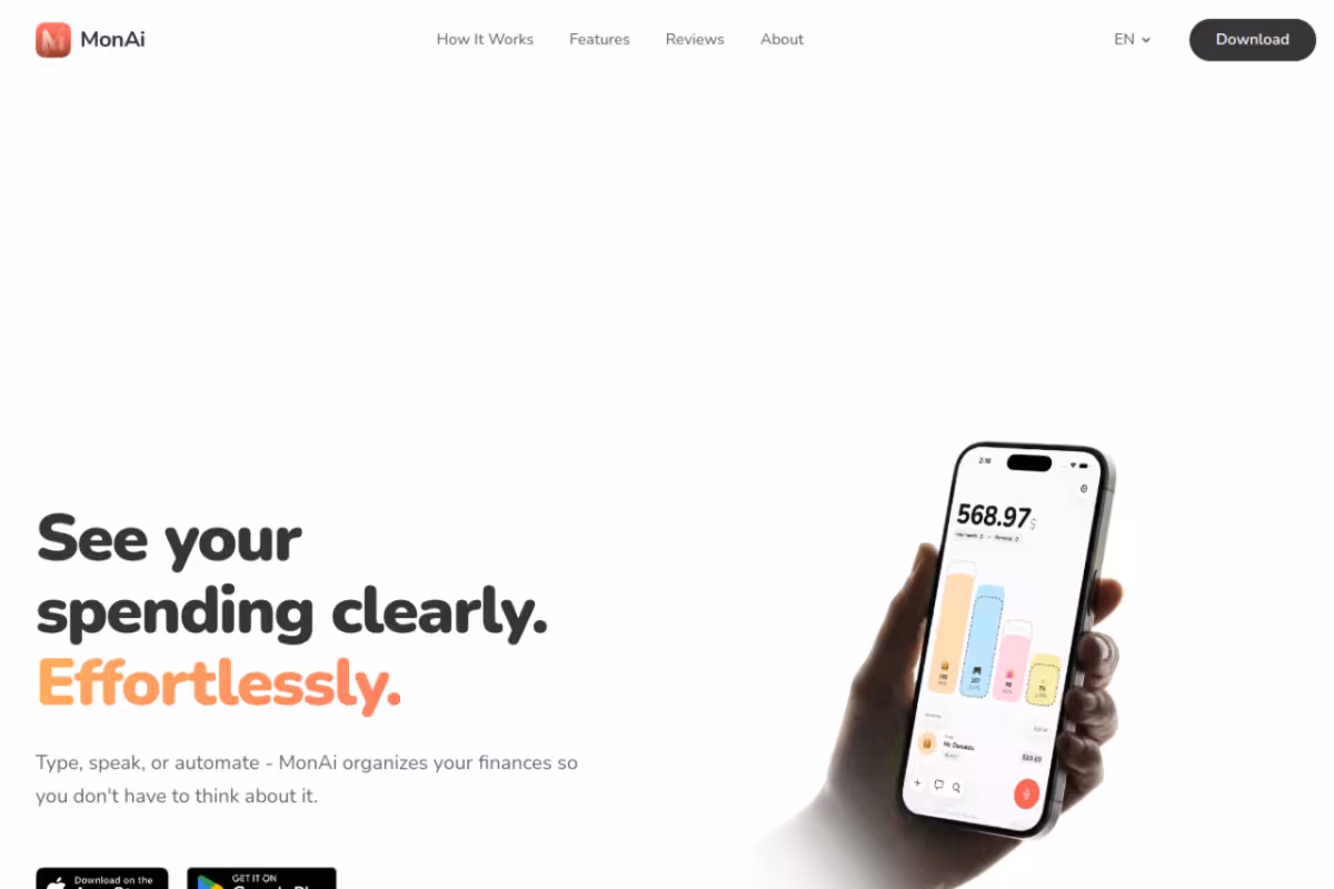 MonAi homepage screenshot
