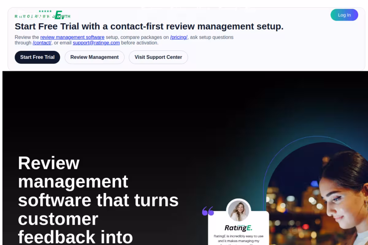 RatingE homepage screenshot
