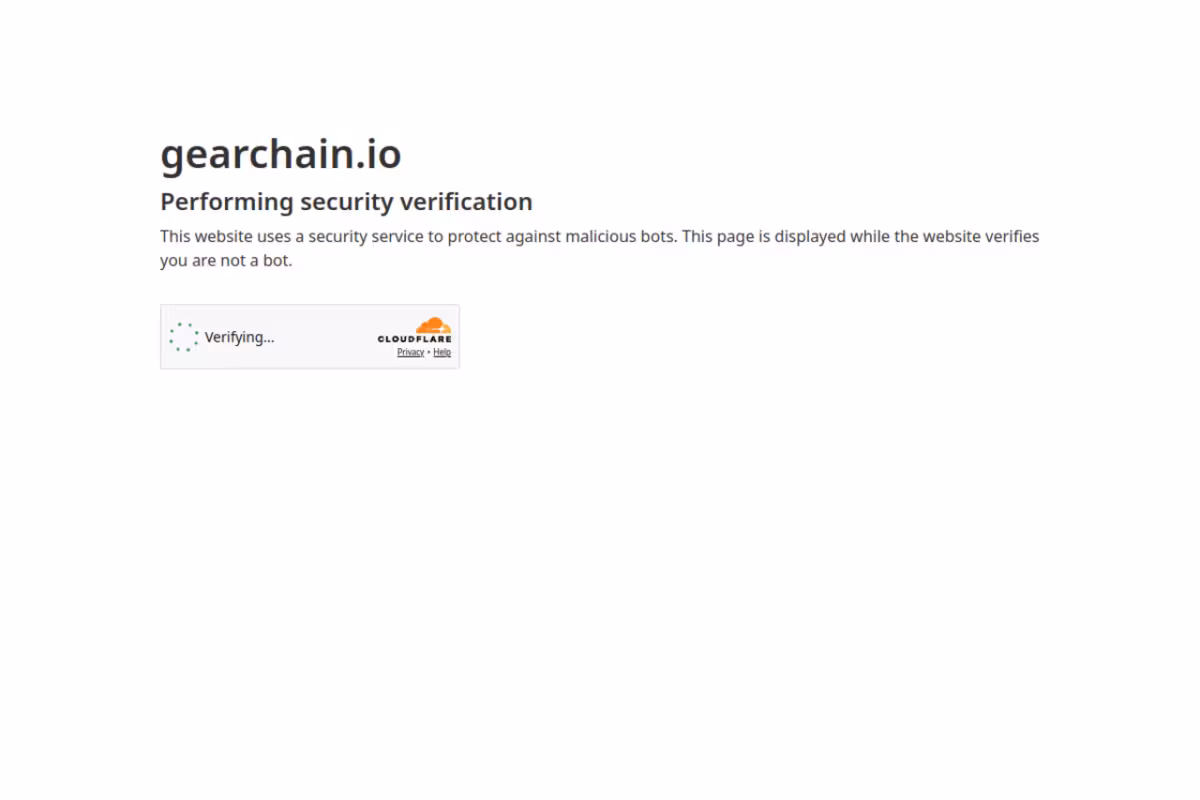 GearChain homepage screenshot