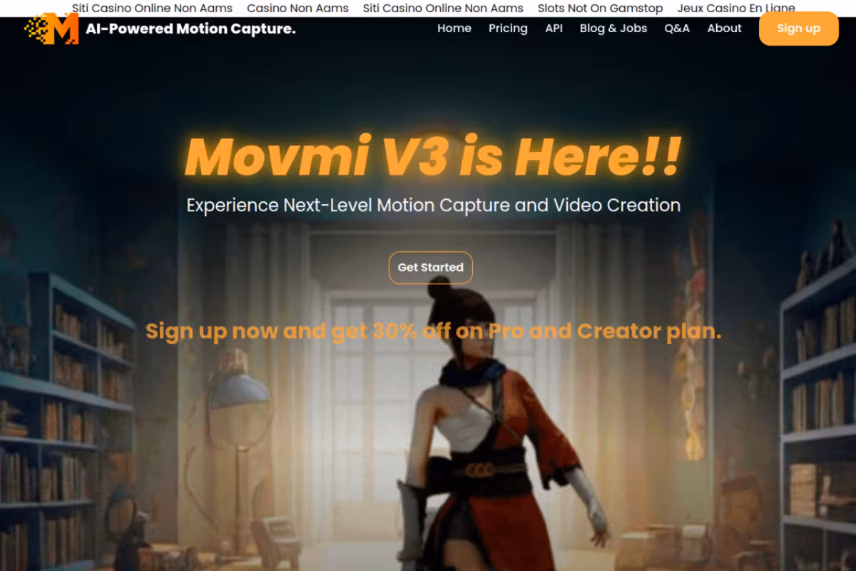 Movmi homepage screenshot