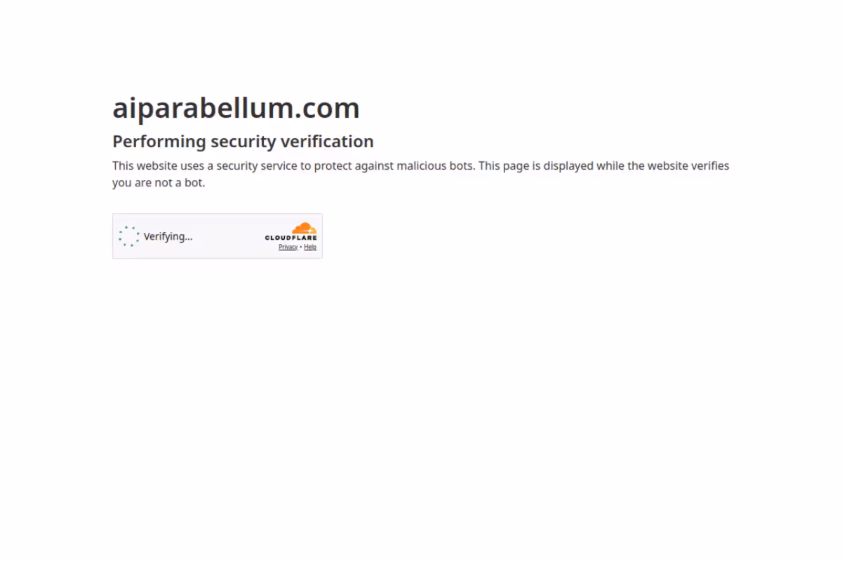 AI Parabellum homepage screenshot