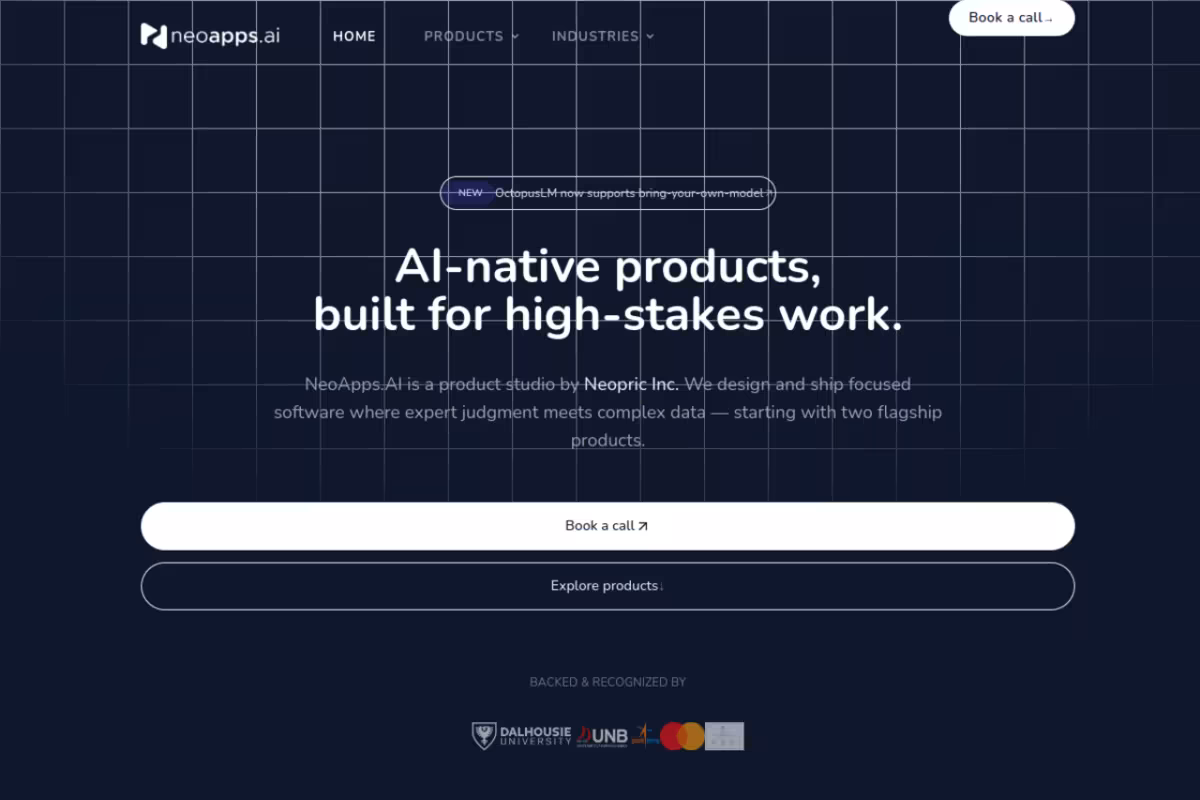 NeoApps.AI homepage screenshot