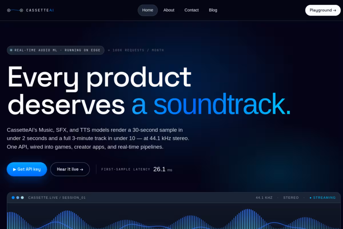 CassetteAI homepage screenshot