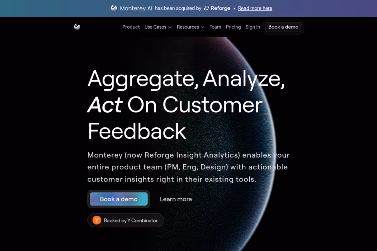 Monterey AI homepage screenshot