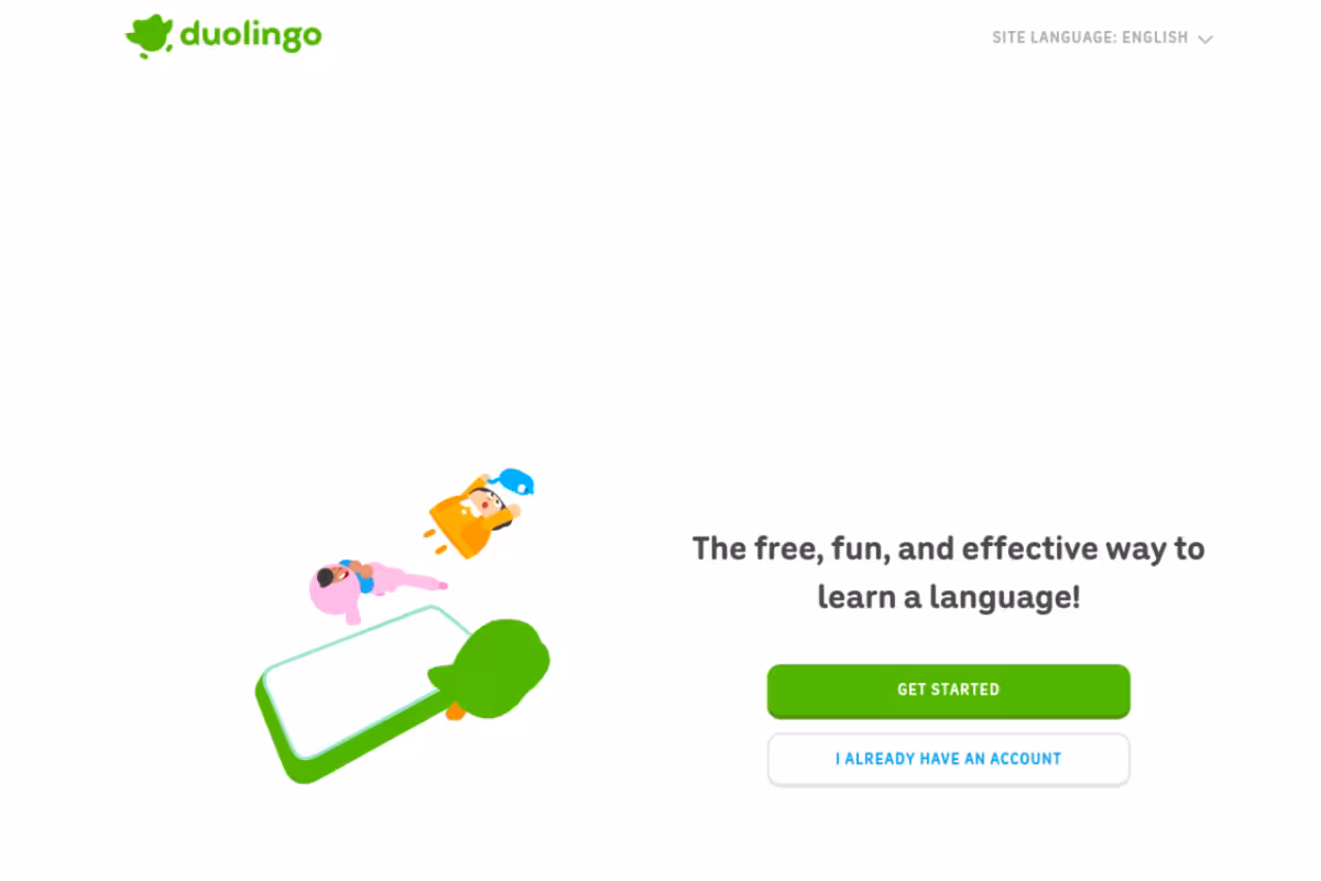 Duolingo Max homepage screenshot