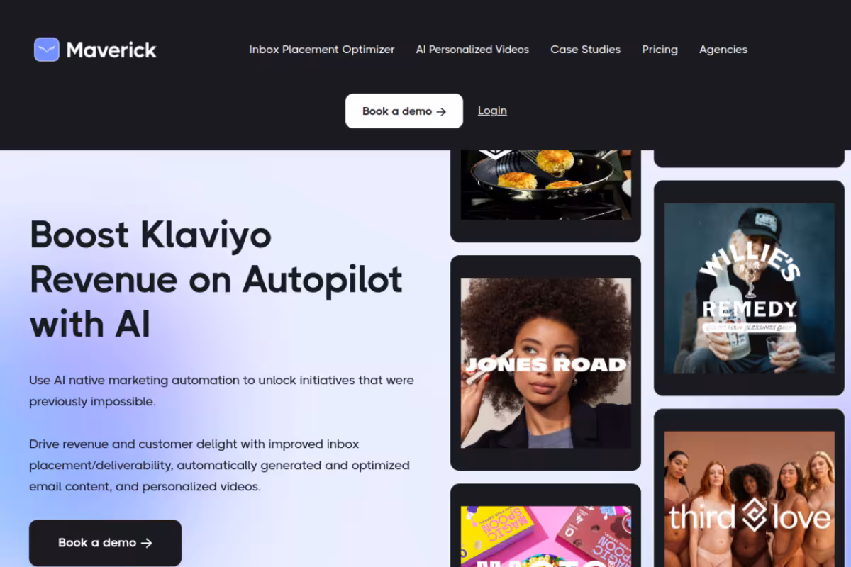Maverick homepage screenshot