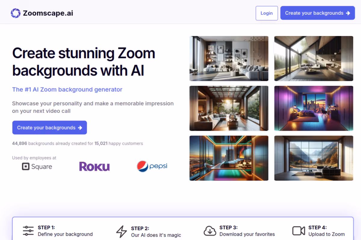 ZoomScape.ai homepage screenshot