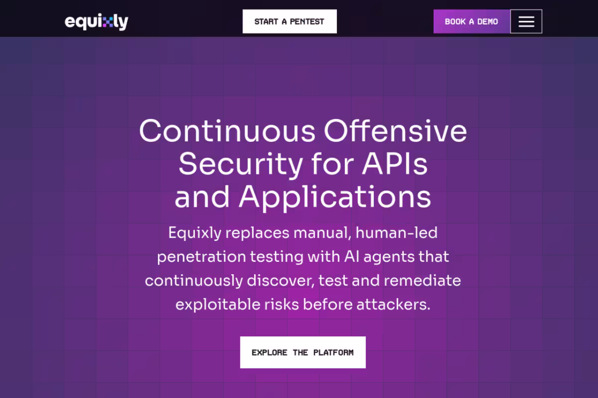 Equixly homepage screenshot
