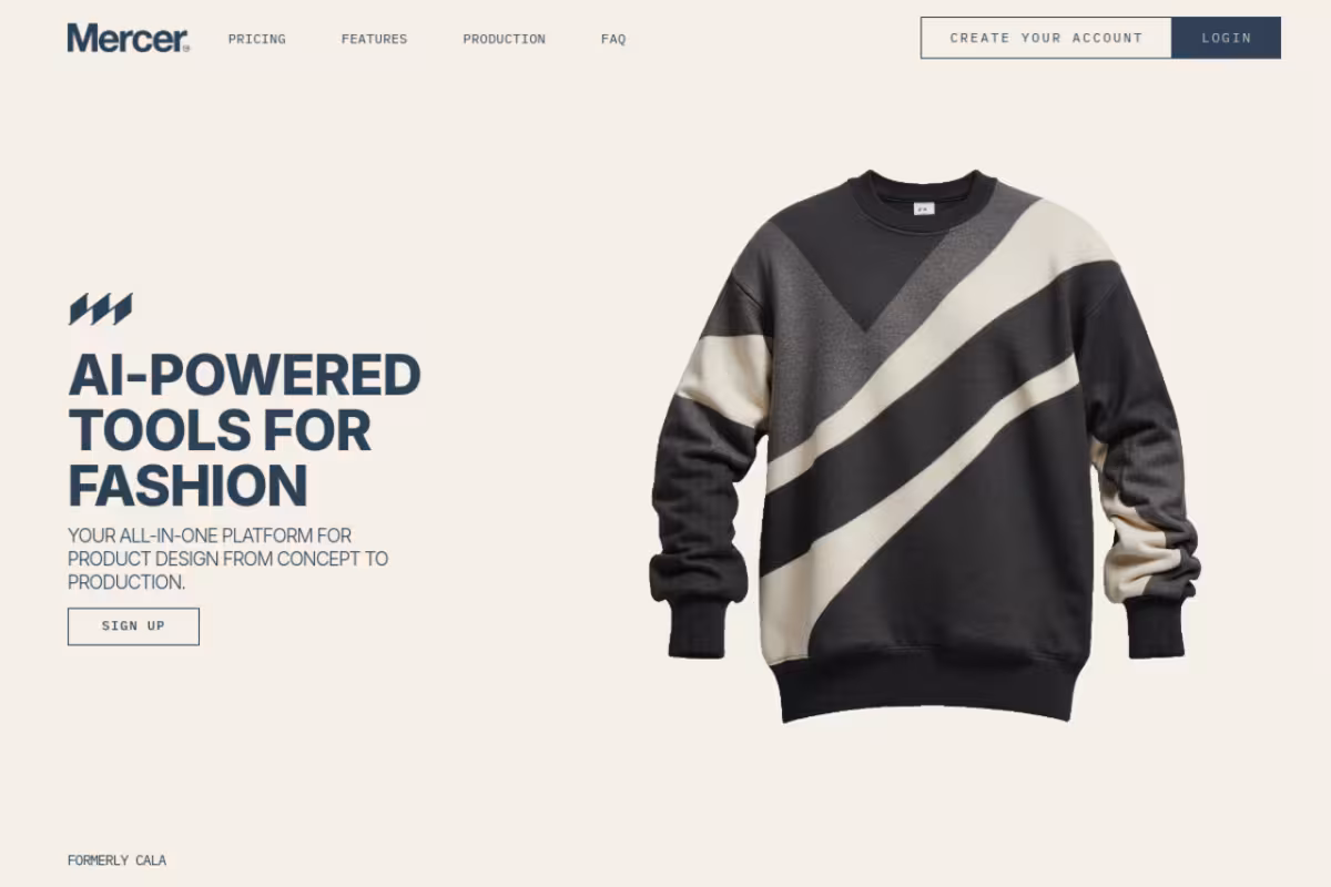 Cala homepage screenshot