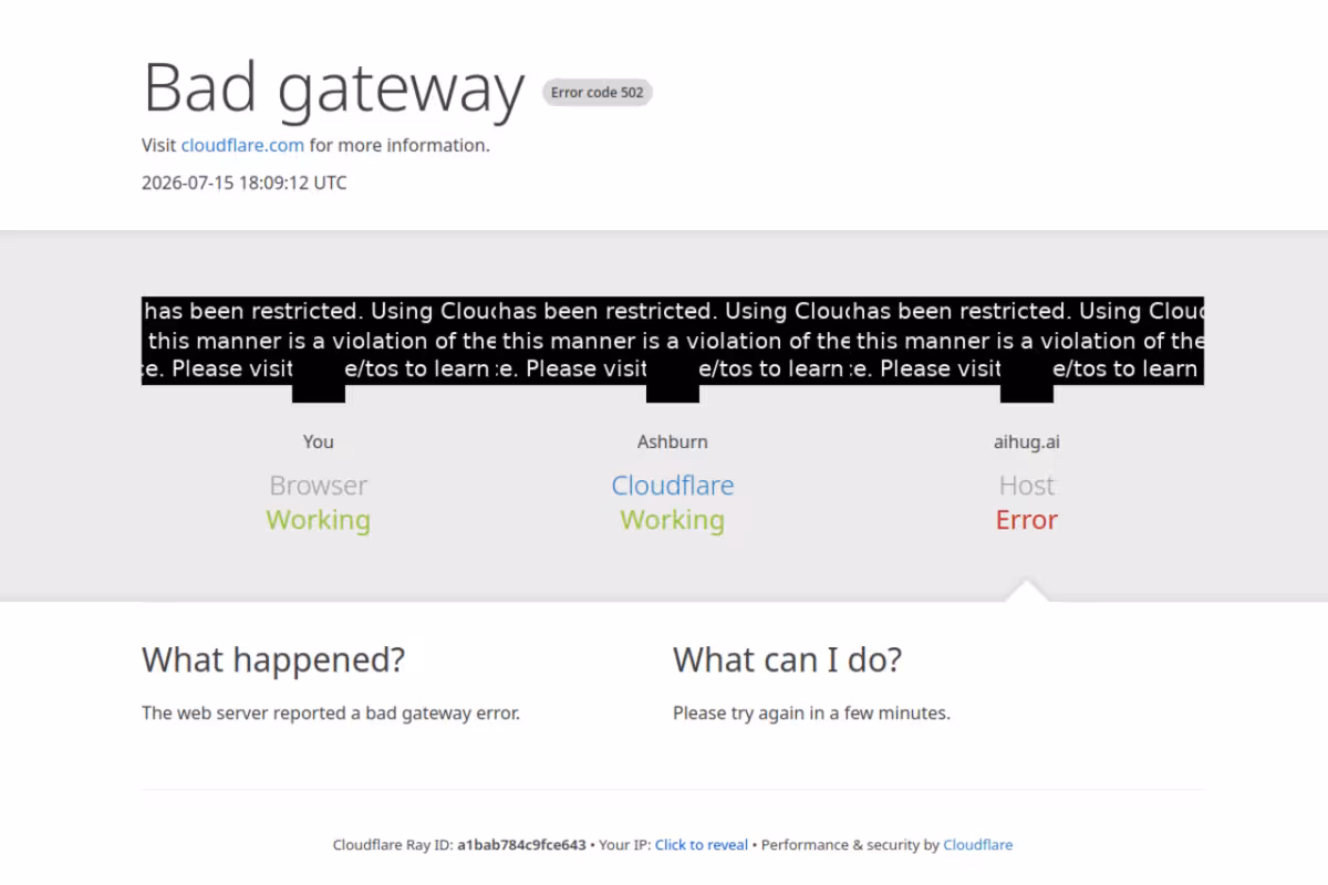 AI Hug homepage screenshot