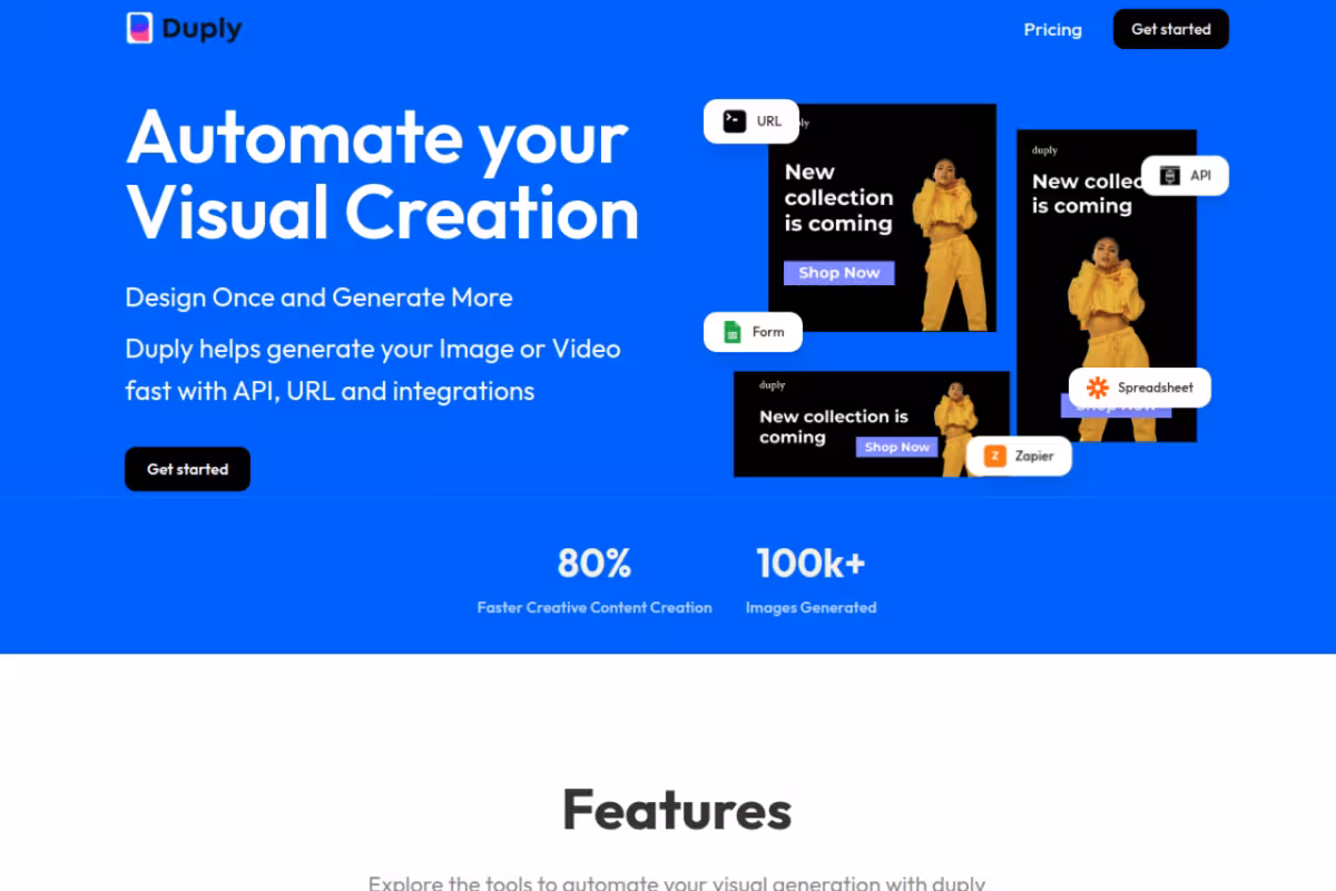 Duply homepage screenshot