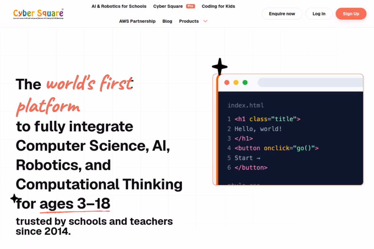 CyberSquare homepage screenshot