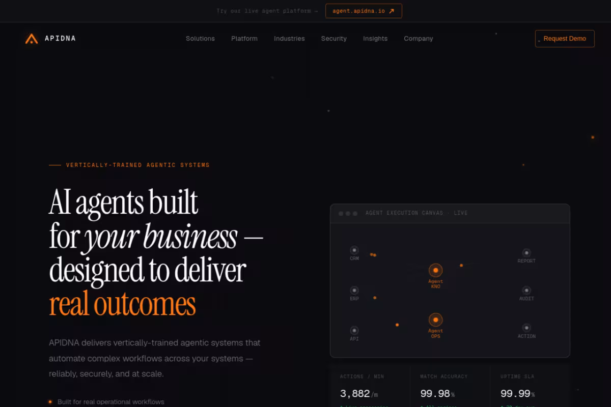 APIDNA homepage screenshot