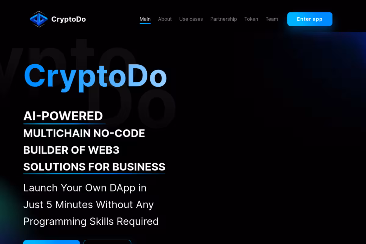 CryptoDo homepage screenshot