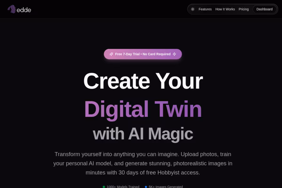 eddeAI homepage screenshot