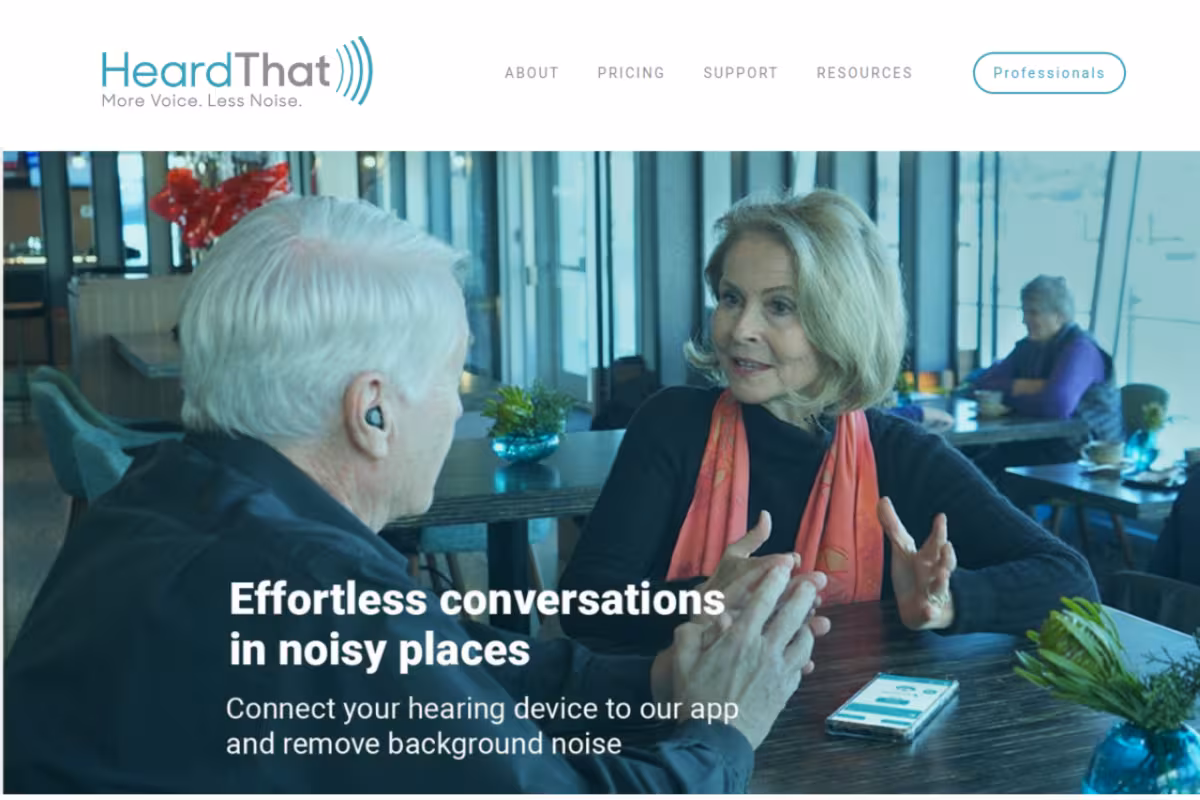 HeardThat homepage screenshot