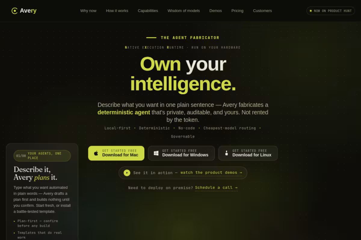 Local AI homepage screenshot